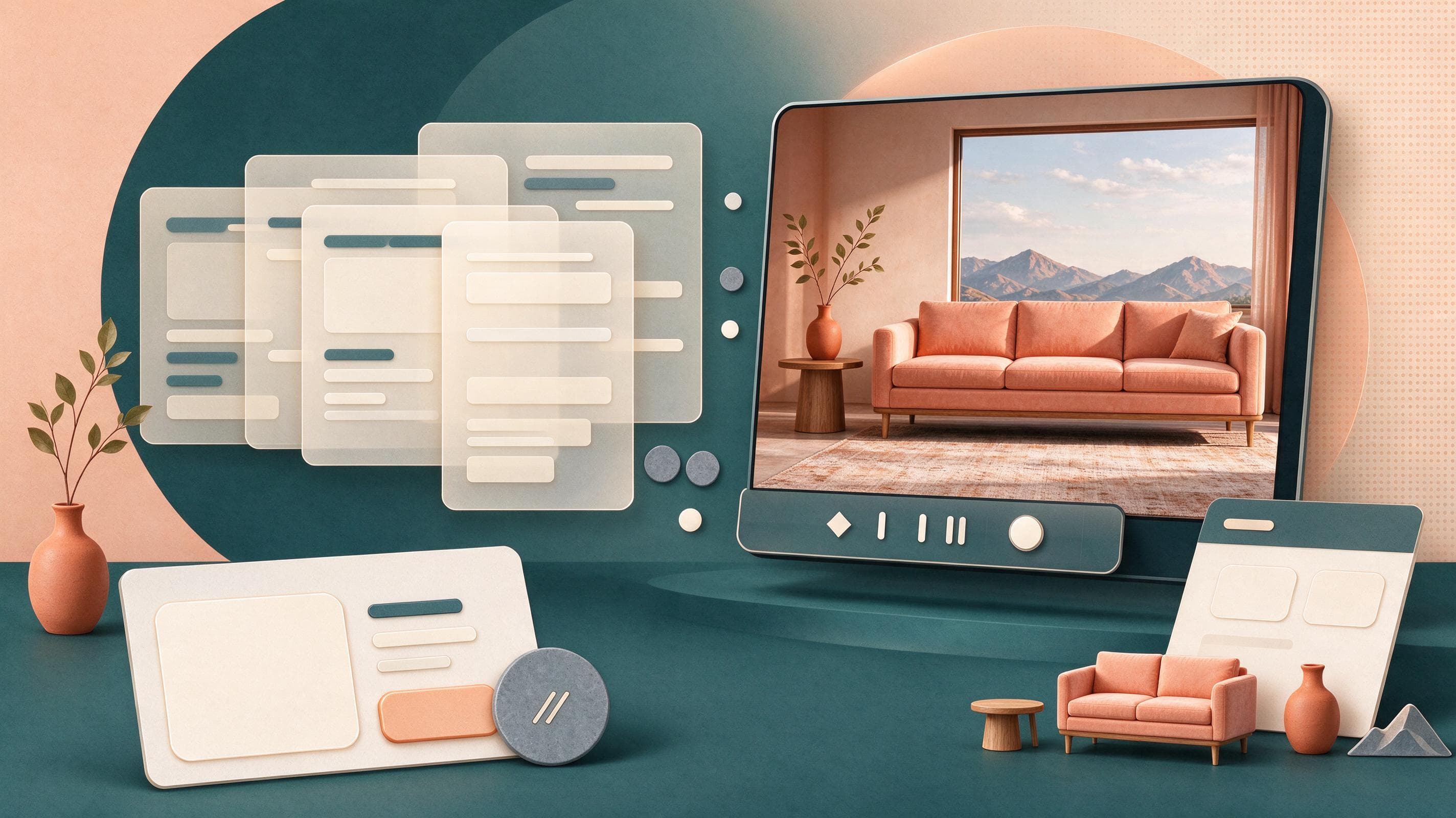 Illustration for How do you prompt an AI video model for specific props or backgrounds?