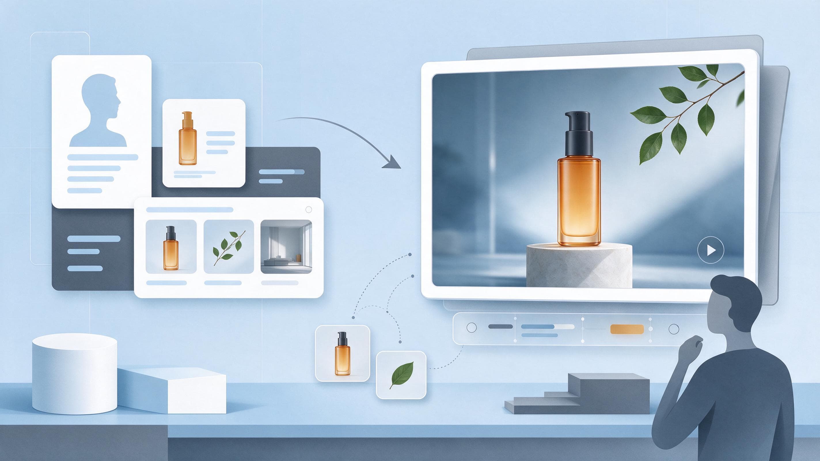 Illustration for How do you maintain product consistency in AI-generated video ads?
