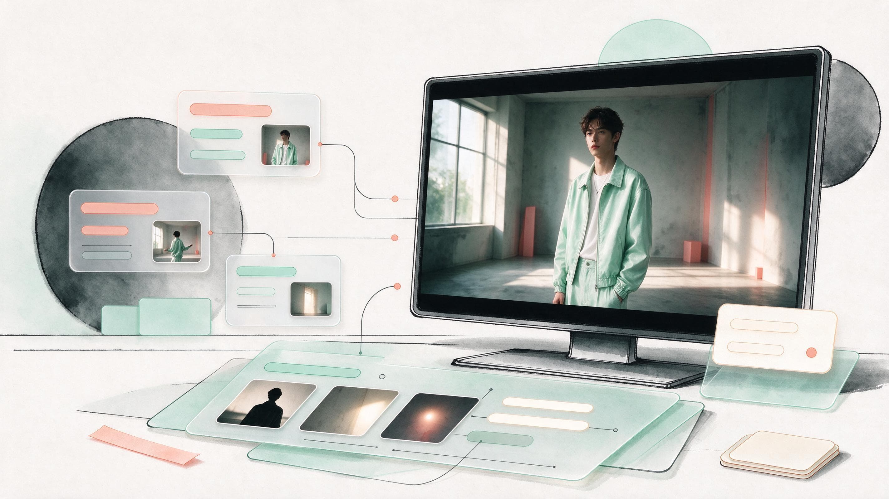 Illustration for How do you prompt an AI video model for specific visual styles or moods?